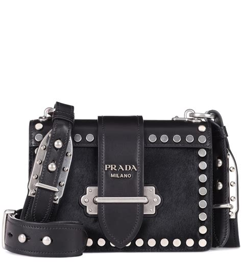 prada black cahier black|Prada leather cahier bag.